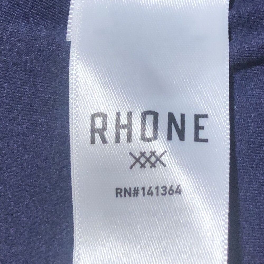Rhone Reign Longe Sleeve Tee Shirt Mens Medium Blue Performance Crewneck 100307 - Picture 7 of 8